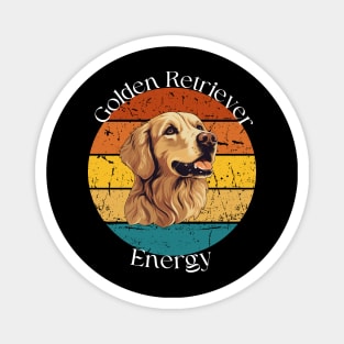 Vintage Golden Energy-Golden Retriever Magnet